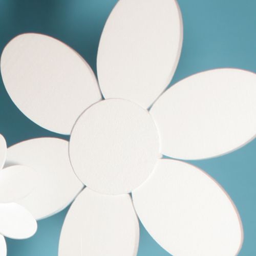 Pack of 5 - 180mm polystyrene flowers - Design FL-WD 116 - Plain white polystyrene